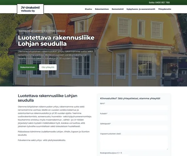 JV Urakointi kotisivut