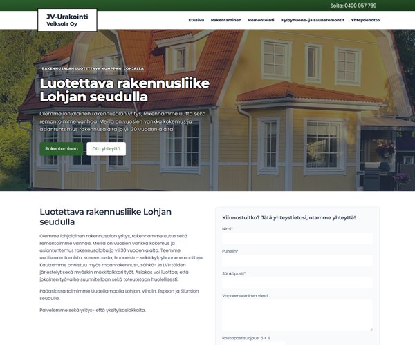 JV Urakointi kotisivut